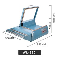 Machine d'emballage de scellage et de découpe manuelle portable WL-380 de type L, scelleuse de film rétractable, équipement d'emballage à pression manuelle