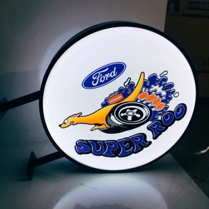 3D Round Outdoor Lightbox Sign Beer Vacuum Forming Wall Mounted Product Light Box Display Letters