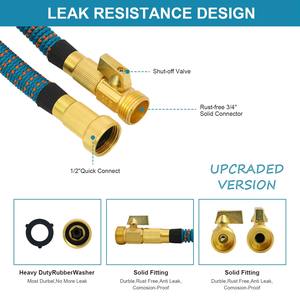 Manguera de Jardín Extensible de Alta Resistencia 3750D con Conexiones de Latón Sólido, Protección UV y Anticorrosión, Diámetro de 3/8'' - Product Image 4