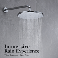 Ensemble de robinetterie de douche murale pour appartement avec barre coulissante à jet doux et pluie, cartouche céramique et garniture en laiton durable