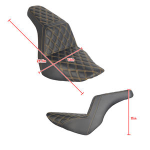 เบาะนั่งมอเตอร์ไซค์แบบสั่งทำพิเศษ รุ่น Custom World Motorcycle Step Diamond สำหรับ Softail <span class=keywords><strong>Sport</strong></span> <span class=keywords><strong>Glide</strong></span> FLSB ปี 2018-2024 สไตล์คลับ สำหรับการดัดแปลง/อัพเกรด - Product Image 5