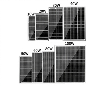Panneau solaire monocristallin 12V <span class=keywords><strong>24V</strong></span> 30W 50W 60W 80W 100W, module solaire de petite taille à haute efficacité pour système d'éclairage - Product Image 1
