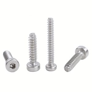 สกรูหัวหกเหลี่ยมสแตนเลส A2 70 A4 80 ขนาด M1 M24 พร้อมน็อต ตามมาตรฐาน DIN 912 - Product Image 1