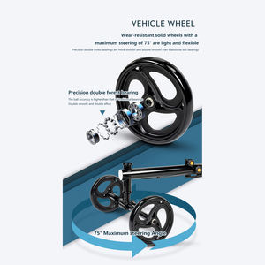 Top médical Walker <span class=keywords><strong>Rollator</strong></span> extérieur utilisé <span class=keywords><strong>4</strong></span> <span class=keywords><strong>roues</strong></span> genou Walker Scooter pour pied cassé équipement de marche handicapé marche - Product Image 3