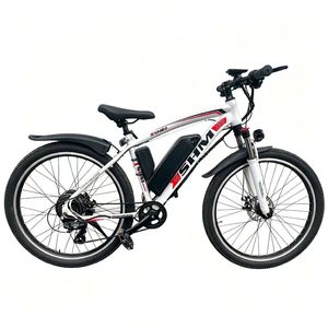 Vélo électrique pour adultes, 26 pouces, acier au carbone, suspension avant, siège réglable, 21 vitesses, frein à disque double, moteur à moyeu arrière, vélo de ville au lithium - Product Image 1