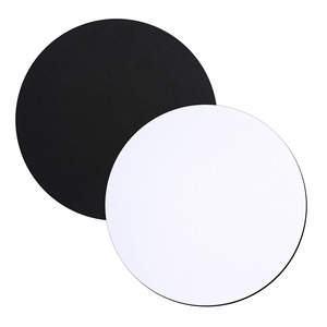 Sublimations-Mauspads aus Gummi, weiß, zum Wärmeübertragen, runde und rechteckige Form, mit rutschfester Unterseite - Product Image 1