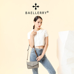 Baellerry Women's Crossbody Bag Coffee Floral Print 7 Inch Horizontal <b>Square</b> Cover Type Everyday Use - Product Image 3