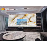 Produit de fausse pierre de grande dalle d'onyx rétroéclairé en albâtre artificiel pour panneau de mur intérieur