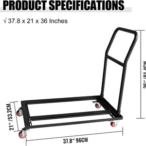 Jh-mech-silla plegable multifunción, carrito de almacenamiento y transporte para sillas plegables de resina y madera de plástico - Product Image 5