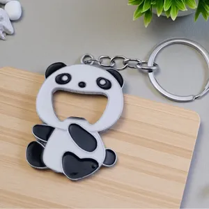 Llavero Abridor de Botellas de Cerveza y Refresco Panda Portátil, Hebilla Metálica Creativa, Llavero Personalizado, Lindo Llavero para Mochila, <span class=keywords><strong>Mini</strong></span> Regalo - Product Image 1