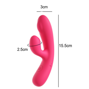 Jouet sexuel en silicone souple LILO, vibrateur double main pour femmes avec fonction de stimulation clitoridienne puissante et recharge USB - Product Image 6
