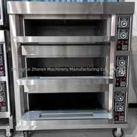 Four de cuisson électrique multifonctionnel commercial à infrarouge lointain, à trois niveaux et six plateaux, avec commande par bouton, pour usage intensif