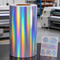 Rollo de Película Láser de Laminación Térmica BOPP Holográfica Arcoíris, Ecológica, Personalizada, Lisa, para Embalaje e Impresión, Venta al Por Mayor de Fábrica
