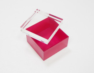 Decorative Acrylic Jewelry Box with Lid - Square Multi-Purpose Clear Box for Home -Display