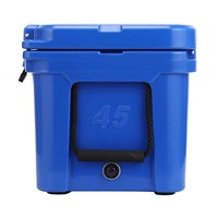 Glacière rotomoulée 45QT avec joint monobloc, couvercle verrouillable et double drain pour la plage et les barbecues