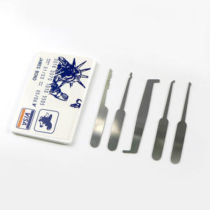 LOCKSMITH Tools Wallet Size VISA <span class=keywords><strong>James</strong></span> <span class=keywords><strong>Bond</strong></span> Credit Card Pick Set 5 Pcs Multi Hook Lock Pick Tools - Product Image 2