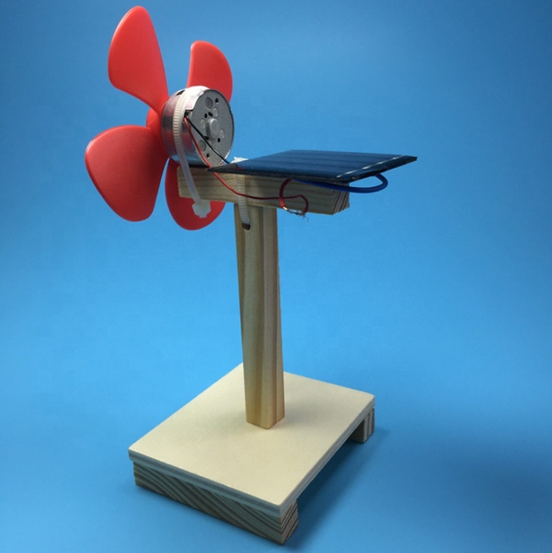 PERZOE Kit De Ventilateur Solaire – Bricolage En Bois – Expérience Scientifique STEM – Cadeau éducatif Dès 6 Ans