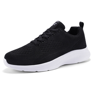 Scarpe da corsa frontali stringate con dettaglio lettera nera Casual personalizzate per donna con Logo - Product Image 3