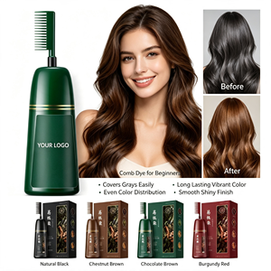 ChuYan - Champú de Coloración Permanente para el Cabello Sin Amoníaco de Marca Privada con Aplicador de Peine, Coloración Natural a Base de Hierbas, Venta al por Mayor - Product Image 1
