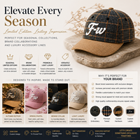 Gorra de Béisbol Personalizada de Tweed a Cuadros con Visera de Gamuza y Logotipo Bordado en Relieve, Venta al Por Mayor OEM
