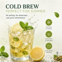 Groothandel Natuurlijke Pepermunt IJsthee voor de Zomer, Vitamine C Boost, Verfrissende Citroen Pepermunt Cold Brew Thee Zakjes