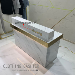 Jincheng moderne simple caisse enregistreuse en bois et en métal très vendue salon de beauté réception de bar réception personnalisée et colorée - Product Image 4