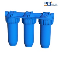 Kit de boîtier de filtre à eau à 3 étages de 10 pouces pour personnes âgées, moyen, 3/4 po NPT pour la préfiltration de l'eau potable domestique
