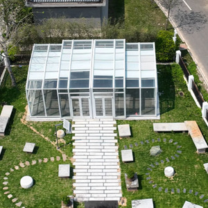 Customizable Modern Design Outdoor Mobile Sunroom <strong>with</strong> Garden Glass House Personalized Pool Cover For Residential Use