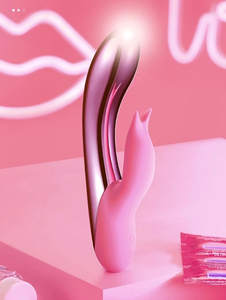 OEM人気商品 ハッピーで美しいデュアルオーラル防水ミニプライベートラベルワンドマッサージャーゲイセックストイバニーラビットバイブレーター女性向け - Product Image 4