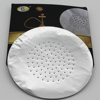 LY YDK140 Feuilles d'aluminium jetables pour chicha 140 mm, lisses, faciles à utiliser, disques de feuille de chicha, motif uni, contrôle de la chaleur