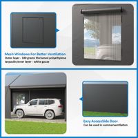 Abri de voiture instantané pliable 20' x 20' robuste, imperméable et anti-neige, avec barres de sol renforcées en acier, pour 2 voitures