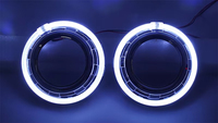 Kit de phares LED Angel Eyes Halo Rings 5D optiques IDISON LR30 3,0 pouces avec cache en ABS et lentille de projecteur pour mise à niveau des phares de voiture, SUV et camion