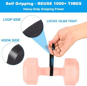 Tùy chỉnh móc và vòng lặp velcroes quan hệ cáp mang nhãn hiệu Logo in dây đai trở lại trở lại velcroes ban nhạc móc và vòng lặp - Product Image 5