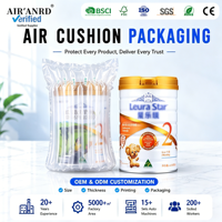 Emballage de protection pour bouteille de vin, écologique, en poudre de lait, sac à colonne d'air amortissant, gonflable, imperméable, recyclable