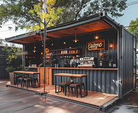 Maison conteneur préfabriquée personnalisée de 20 pieds ou 10 pieds, en kit, pour café, boutique ou kiosque, à vendre DDU DDP livraison à domicile