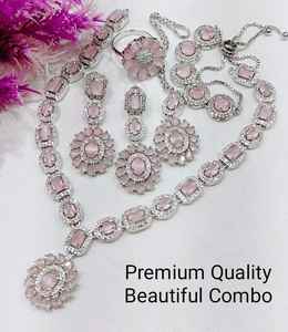 Collar de tendencia con pendientes de gota AD, conjunto de joyería, colección de joyas 2025, hecho a mano producto a granel, joyería India para mujeres - Product Image 6