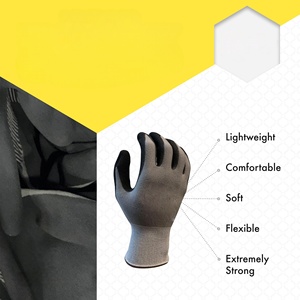 Wholesale Hand Protection Flexible Industrial Hand Construction <b>Knitted</b> Custom Safety Nitrile Heavy Duty Work <b>Gloves</b> - Product Image 2