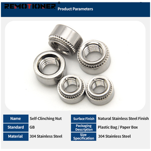 Écrous auto-serrants en acier inoxydable CLS 304, fixations à sertir avec bride dentée M3 - M10 - Product Image 5