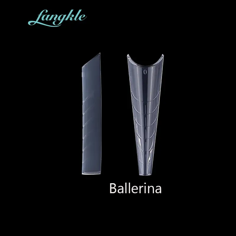 Wholesale 120tips xxl nail tips dual forms ballerina for gel build