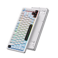 Teclado para Juegos ONIKUMA RGB MT501, Inalámbrico Trimodal, 82 Teclas, Silencioso, Membrana, Tipo C, para PC, Portátil y Oficina, Venta al Por Mayor