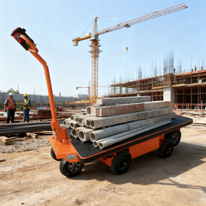 Chariot à main électrique industriel pliable avec conception de plateau plat, chariot à plateau plat robuste - Product Image 5