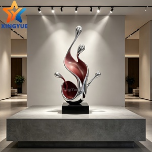 Scultura Astratta in Fibra di Vetro di Alta Gamma Personalizzata per Decorazione d'Interni di Hotel e Showroom Immobiliari - Product Image 3