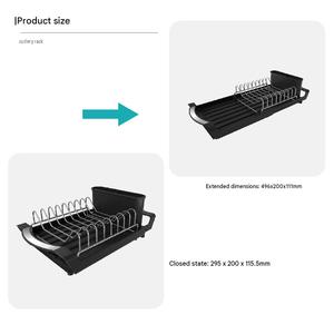 Escurridor de Platos <span class=keywords><strong>Umbra</strong></span> Sinkin, de Plástico Resistente, con Soporte Extraíble para Cubiertos, para Uso en Fregadero o Encimera de Cocina - Product Image 5