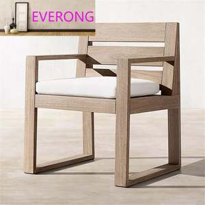 Durable Modern Solid <strong>Teak</strong> Outdoor <strong>Table</strong> and Chair Set with Waterproof Sunscreen Finish for Villa Garden Terrace - Product Image 6