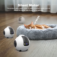 ChongxinIOT Automatischer Haustier-Spielzeugroboter 6 KI-Spielmodi Laser Feder Fernbedienung App-Steuerung Plastik Katzen- und Hundebegleiter-Roboter