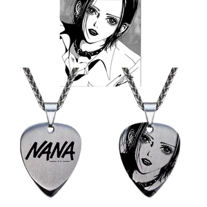 Migliore vendita Anime NANA Oosaki collana personalizzata in acciaio inox Laser Choker chitarra Pick catena a maglia per Cosplay e regalo - Product Image 6