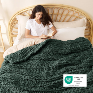 Toptan Lüks Kalın Örgü Şönil Battaniye Şönil Battaniye Jakarlı Örtü Dokuma Polar Rahat Çevre Dostu Battaniye - Product Image 3