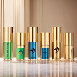 Popular Design Double Wall 15ml 30ml Matte Green Skincare Replaced Airless Lotion <b>Pump</b> <b>Bottle</b> With Replaceable Inner <b>Bottle</b> - Product Image 6