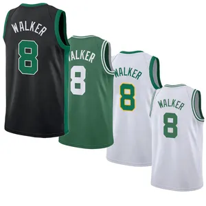 camisetas de baloncesto de boston sublimado Suppliers-Kemba Walker-Camiseta de baloncesto bordada para hombre, uniformes #8, camiseta de baloncesto Kemba Walker