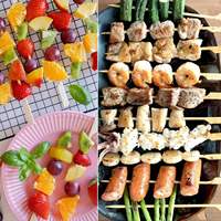 Brochettes jetables en bambou Teppo de haute qualité pour la vente en gros – Design minimaliste, logo personnalisable, écologiques, pour barbecue